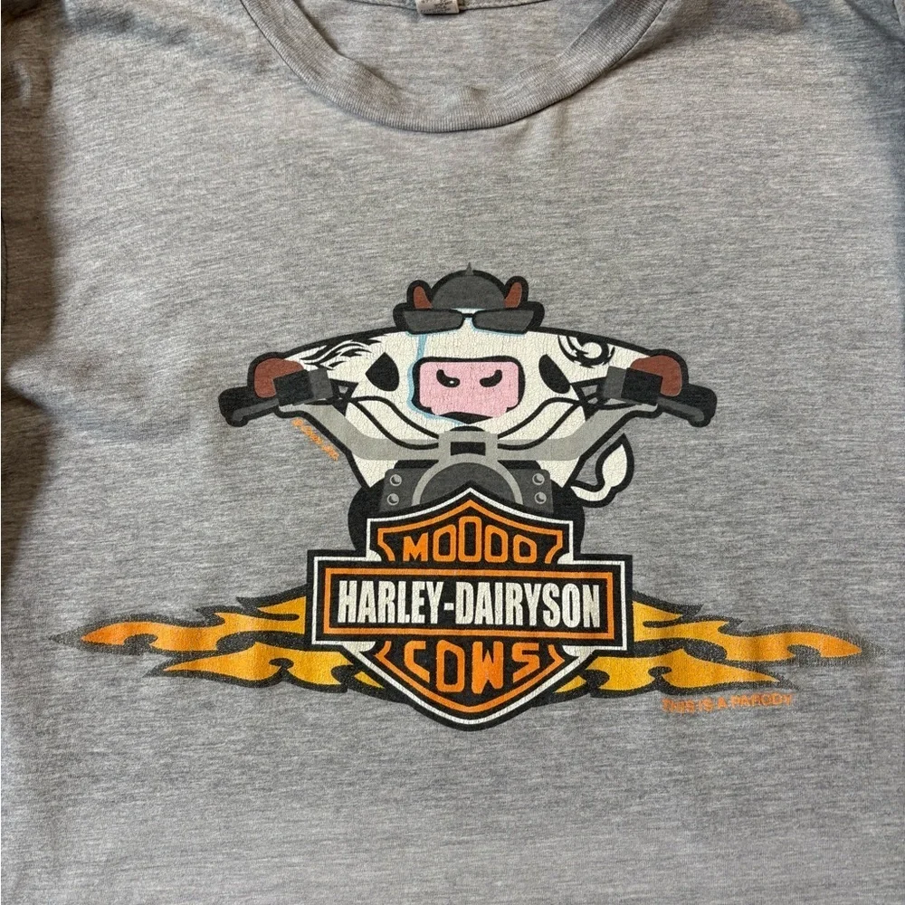 Harley Davidson Cows Biker Long Sleeve T-shirt Small - Picture 4 of 7